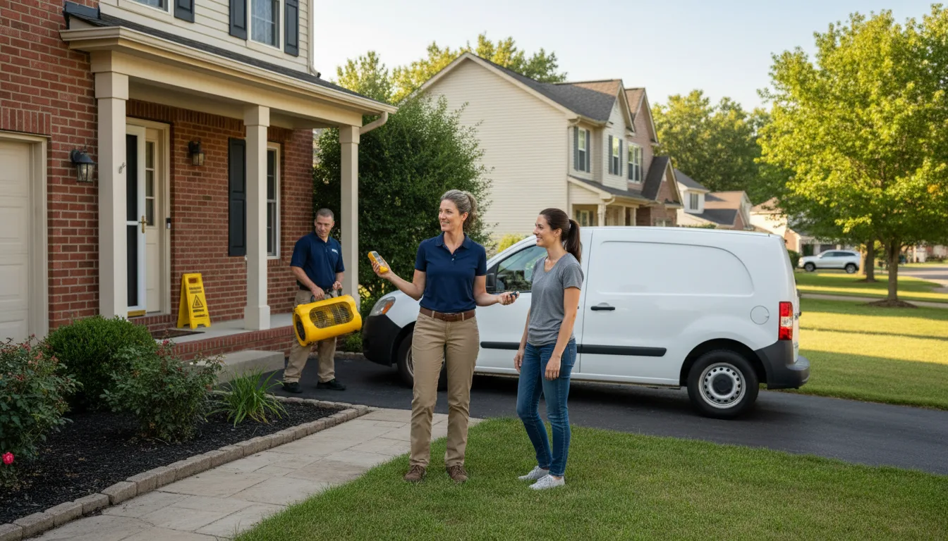 Residential water damage restoration in Springboro, OH